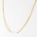 Double gold chain necklace with curb chain and sticks 58 Facettes 20-041B