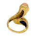 Boucheron ring, "Serpent Bohême", chrysoprase and coral. back
