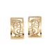 Boucles d'oreilles Boucles d'oreilles rectangulaires ajourées dorées seconde main 58 Facettes E358958P