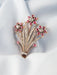 Brooch “Bouquet of Flowers” ​​pendant brooch in pink gold and silver 58 Facettes 1