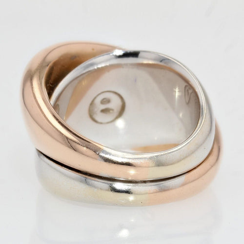 Bague 52 Bague 2 anneaux entrelacés 58 Facettes 21-159-52