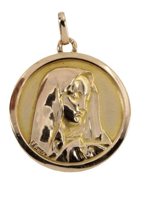 Pendentif Médaille de la Vierge signée Dropsy 58 Facettes 34561