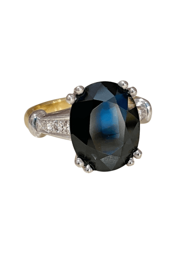 Bague 55 Bague 2 Ors Saphir Diamants 58 Facettes