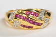 Ring 58 Ring Yellow gold Ruby 58 Facettes 00188CN
