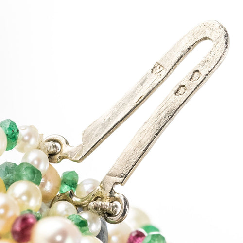 Collier Collier Perles, Emeraudes, Saphirs, Rubis et Spinelles 58 Facettes 03-134-4188853