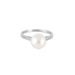 Ring 53 Solitaire Pearl Diamond Ring 58 Facettes