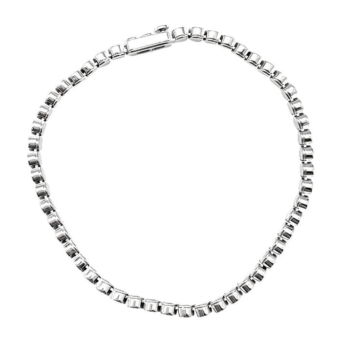 Bracelet ligne Cartier "C de Cartier" en or blanc et diamants.