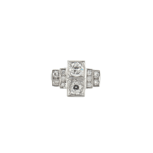 Bague Bague style Art Déco Diamants 58 Facettes B0432