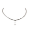 Collier Collier tennis centre marquise or blanc 58 Facettes N321