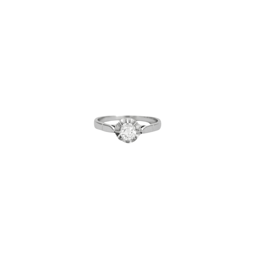 Bague 49 Bague Solitaire Diamant Or Blanc 58 Facettes