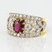 Ring 53 Ruby and diamond ring, headband 58 Facettes G16-8042386-53-1