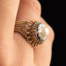 Ring 51 Vintage ring with gold strings, pearl and diamonds 58 Facettes 20-151-49