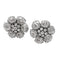 Boucles d'oreilles Boucles d'oreille fleurs en or blanc serties diamants baguette et ronds. 58 Facettes 30291
