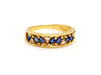 Bague 55 Bague Demie alliance Or jaune Saphir 58 Facettes 749301CN