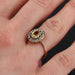 Ring 54 Old yellow sapphire and diamond ring 58 Facettes 20-619-48