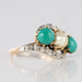 Bague 51 Bague turquoises, perle fine et diamants 58 Facettes 14-092-8206327-51