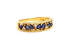 Bague 55 Bague Demie alliance Or jaune Saphir 58 Facettes 749301CN