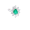 Bague Bague Marguerite Emeraude Diamants brillants & baguettes 58 Facettes 1