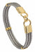 Bracelet Bracelet câble or et acier 58 Facettes