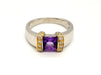 Bague 57 Bague Or blanc Améthyste 58 Facettes 814127CN