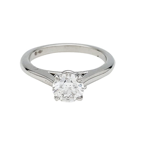 Bague 50 Bague Cartier "1895" solitaire diamant 0,81 carat, platine. 58 Facettes 30391