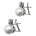 Earrings White gold earrings, diamonds, pearls. 58 Facettes 28747
