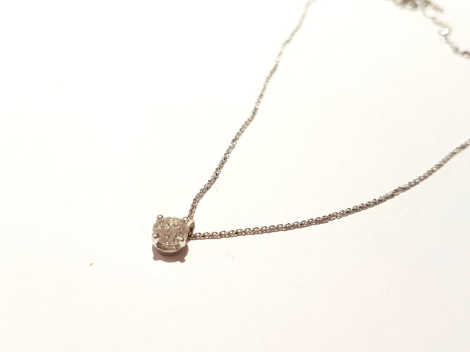 Collier Collier Chaîne + pendentif Or blanc Diamant 58 Facettes 05592CD