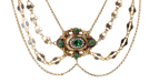 Necklace Necklace in enamelled gold and fine pearls 58 Facettes 32174