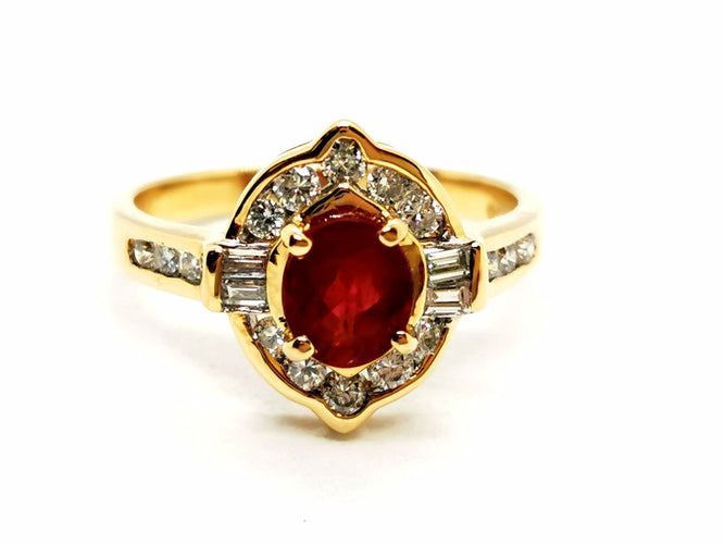 Bague 52 Bague Or jaune Rubis 58 Facettes 1157620CN