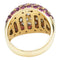 Bague 57 Bague dôme en or jaune diamants et rubis. 58 Facettes 30527
