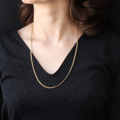 Collier Chaîne ancienne en or jaune 58 Facettes 21-156