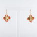 Coral clover and fine pearl sleeper earrings 58 Facettes 19-381